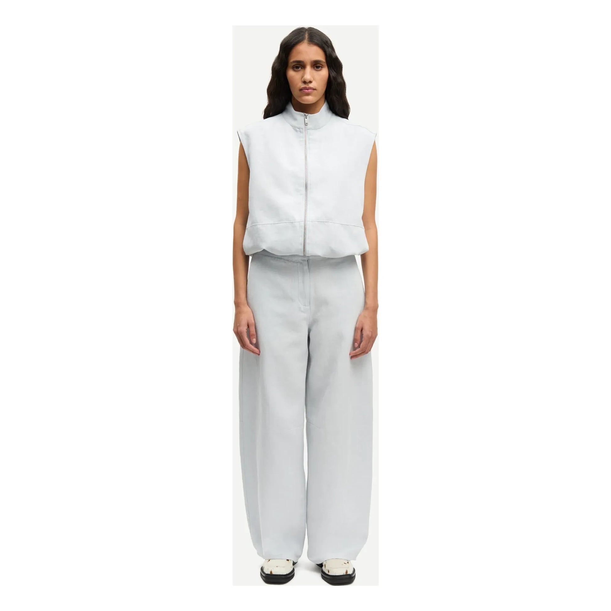 Samsoe Samsoe - Saroko organic cotton pants | Light grey