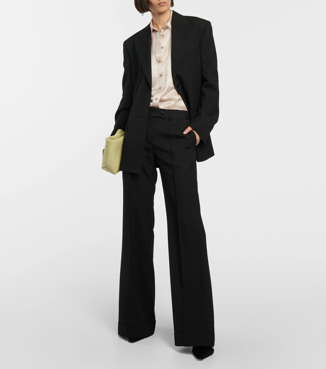 Acne Studios - بنطلون بقصة واسعة من مزيج الصوف