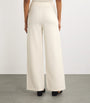 Yves Salomon Beige Wool Wide-Leg Trousers