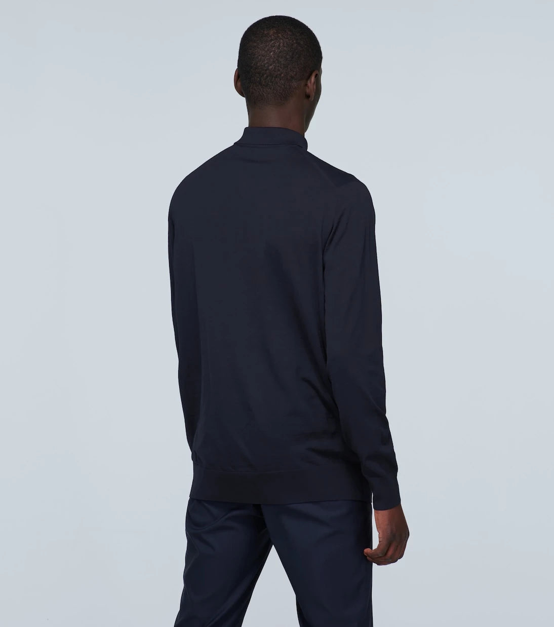 Loro Piana - قميص بولو صوف بأكمام طويلة