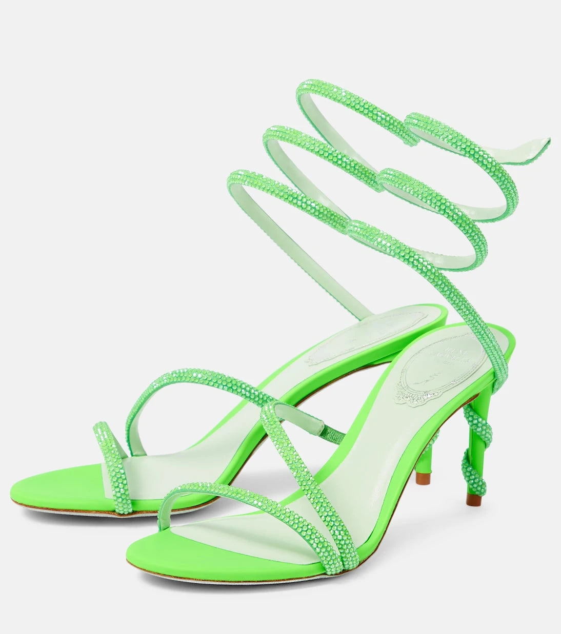 Rene Caovilla - Margot embellished satin sandals