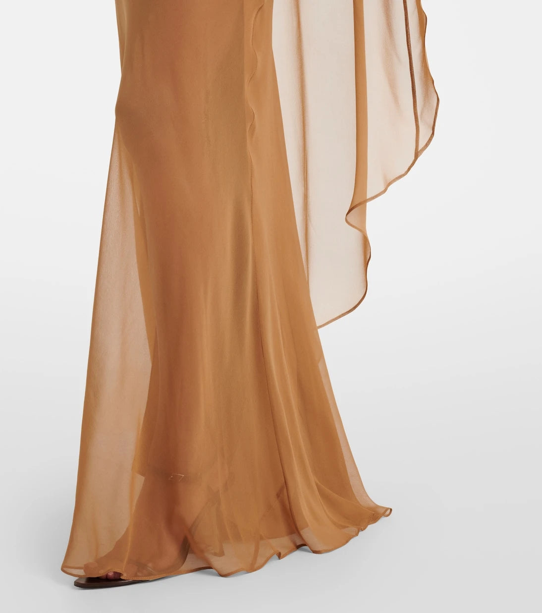 The Sei - Caped silk satin gown