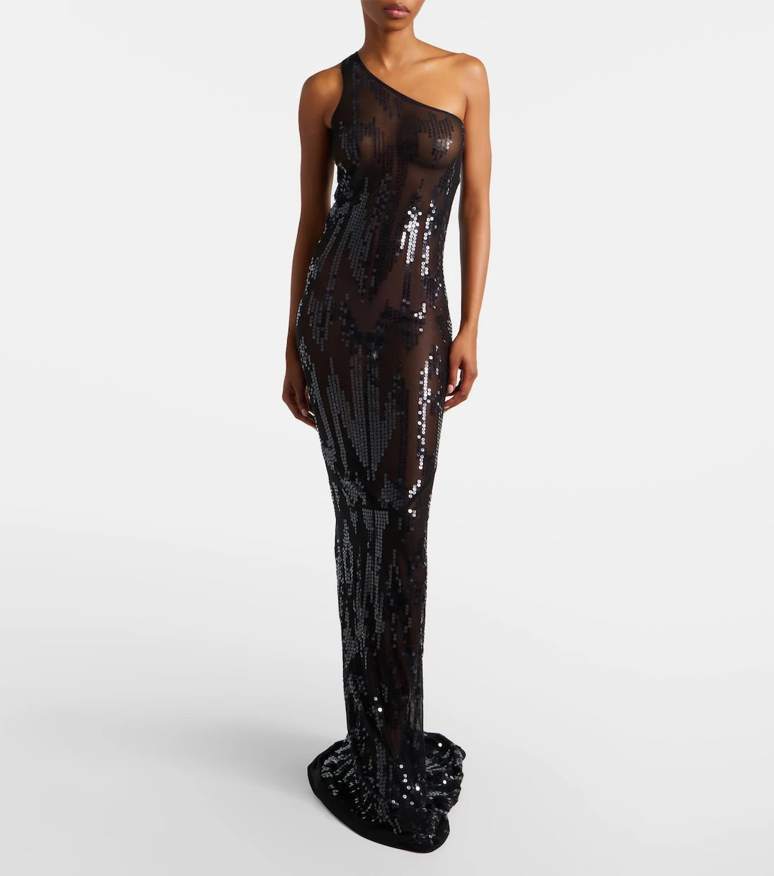 Rick Owens - Lilies one-shoulder sequined tulle gown