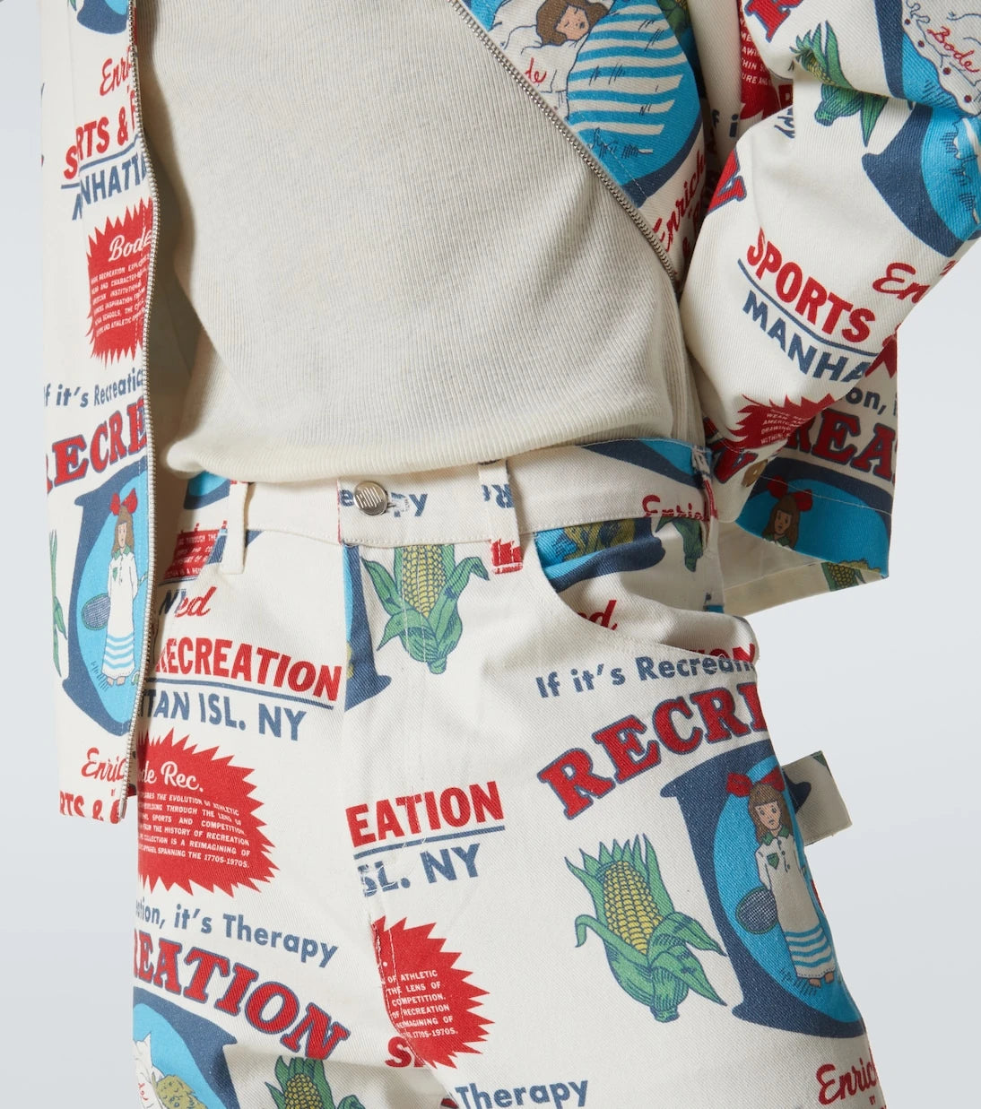 Bode - Enrichment Knolly Brook cotton straight pants