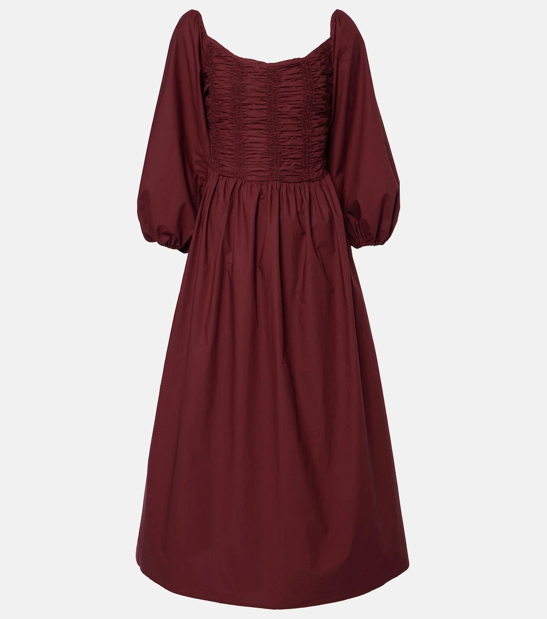 Faithfull - Alma gathered cotton maxi dress