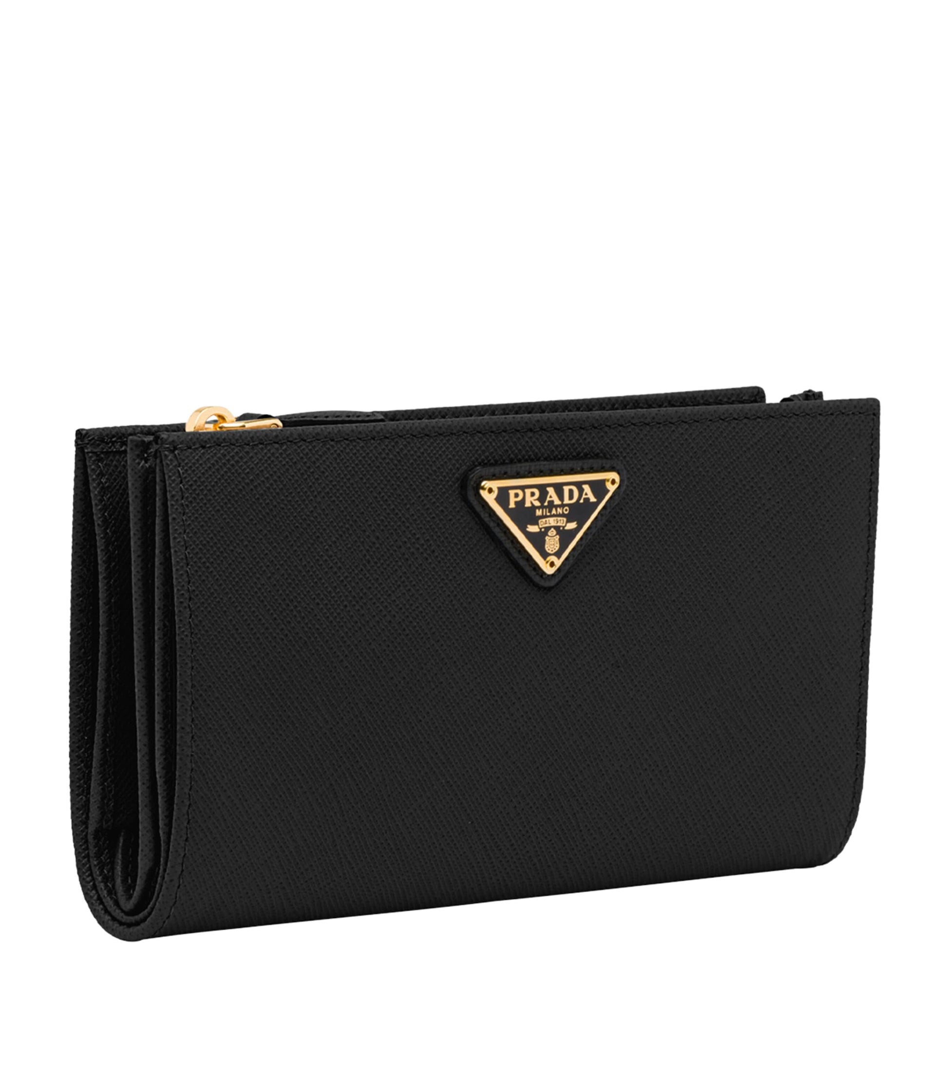 Prada Black Large Saffiano Leather Bifold Wallet
