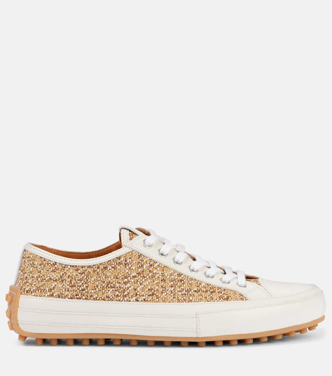 Tod's - Leather-trimmed tweed sneakers