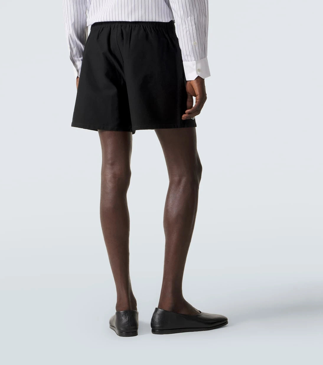 Bode - Logo cotton twill Bermuda shorts