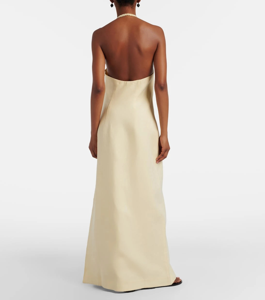 SIR - Halterneck linen maxi dress