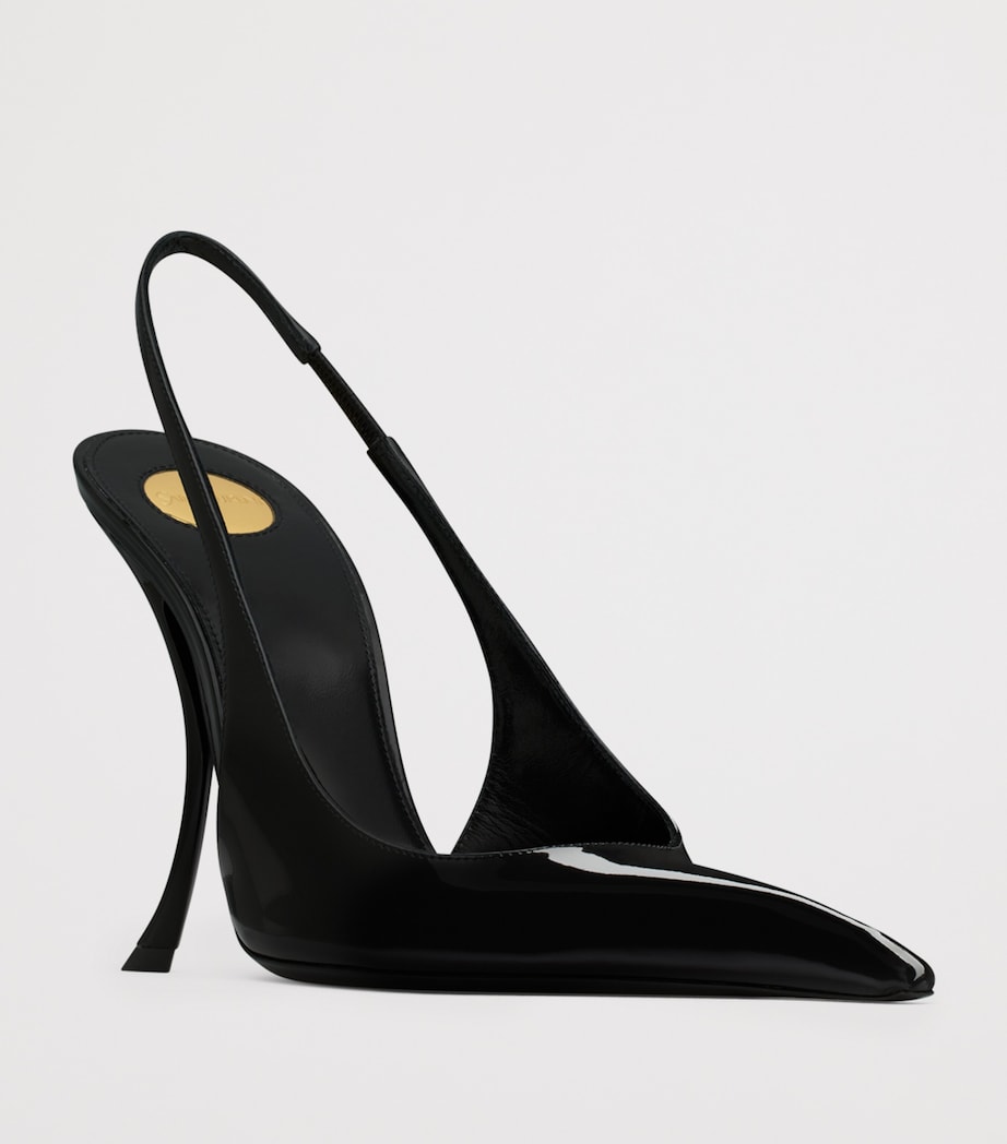 Saint Laurent Leather Apolline Slingback Pumps 110