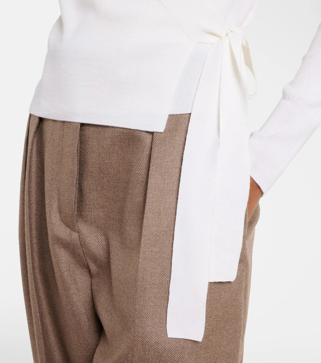 Jardin des Orangers - Virgin wool wrap cardigan
