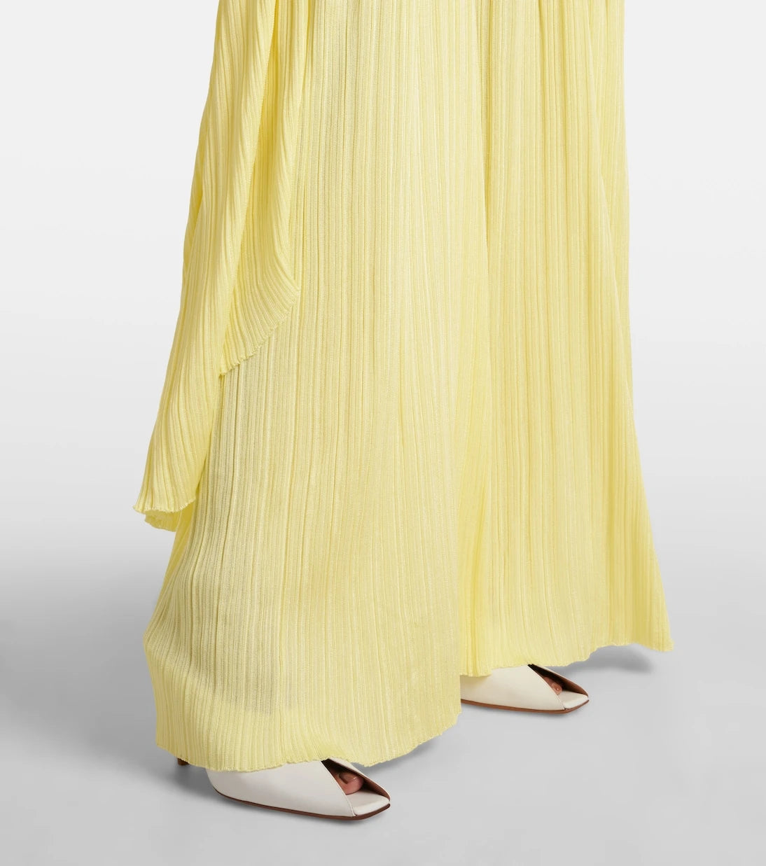 Alaïa - Pleated high-rise jersey straight pants
