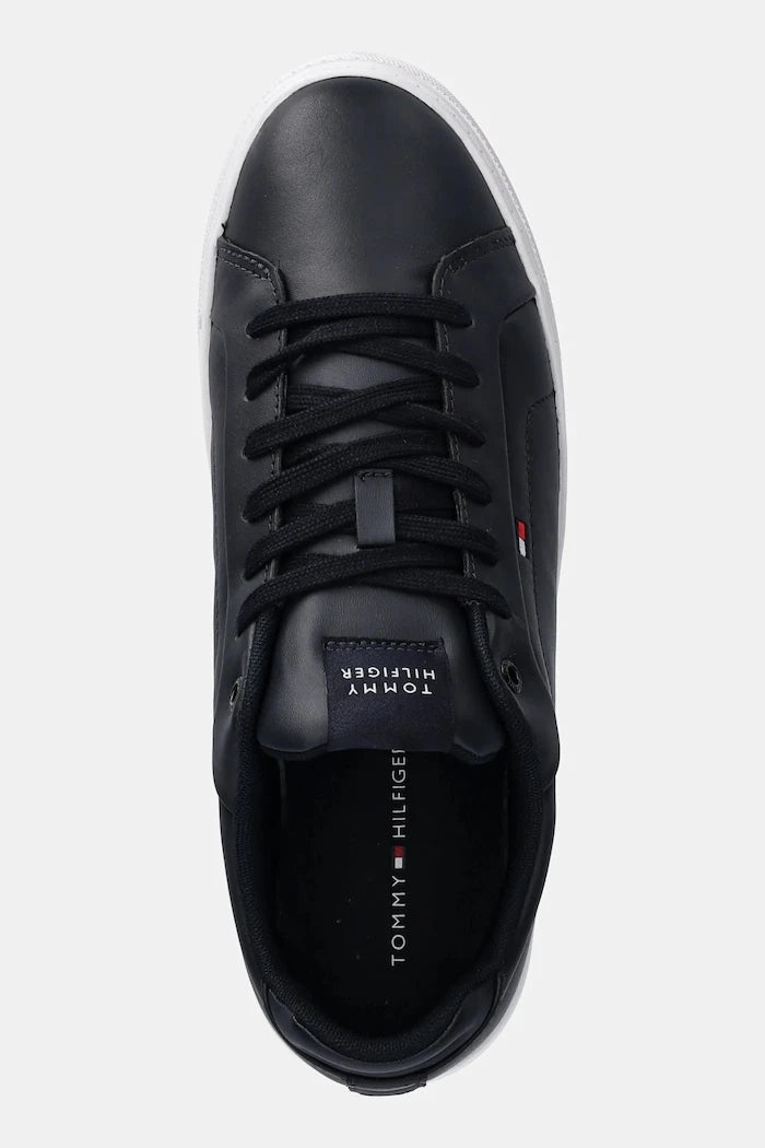 Кожени маратонки Tommy Hilfiger ICON COURT LTH FLAG ESS