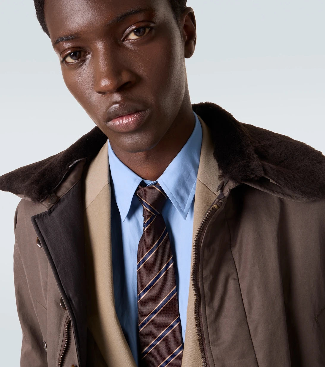 Auralee - Striped silk tie