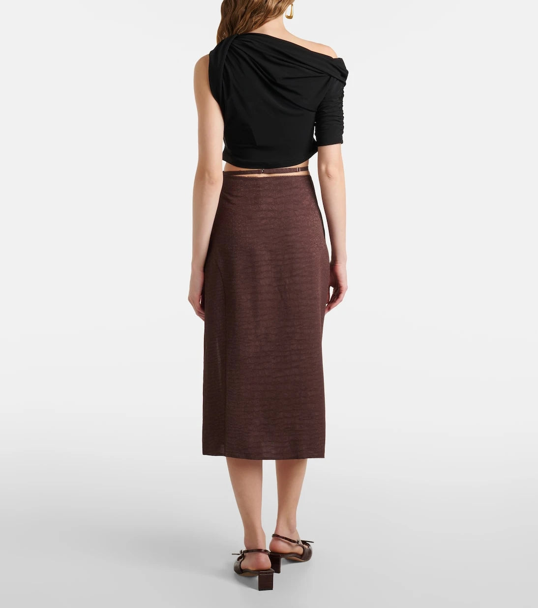 Jacquemus - Notte satin midi skirt