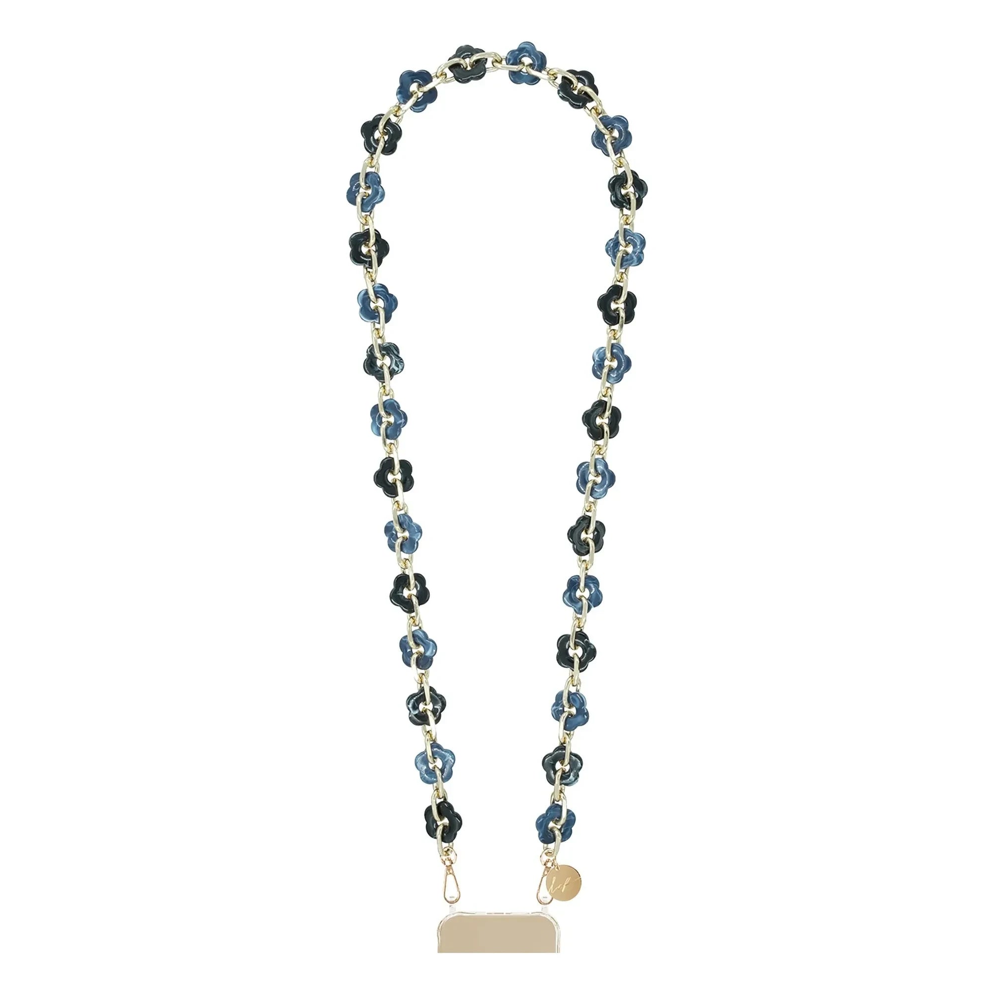 LaCoqueFrançaise - Cassy Flower Long Chain 120 cm | Blue