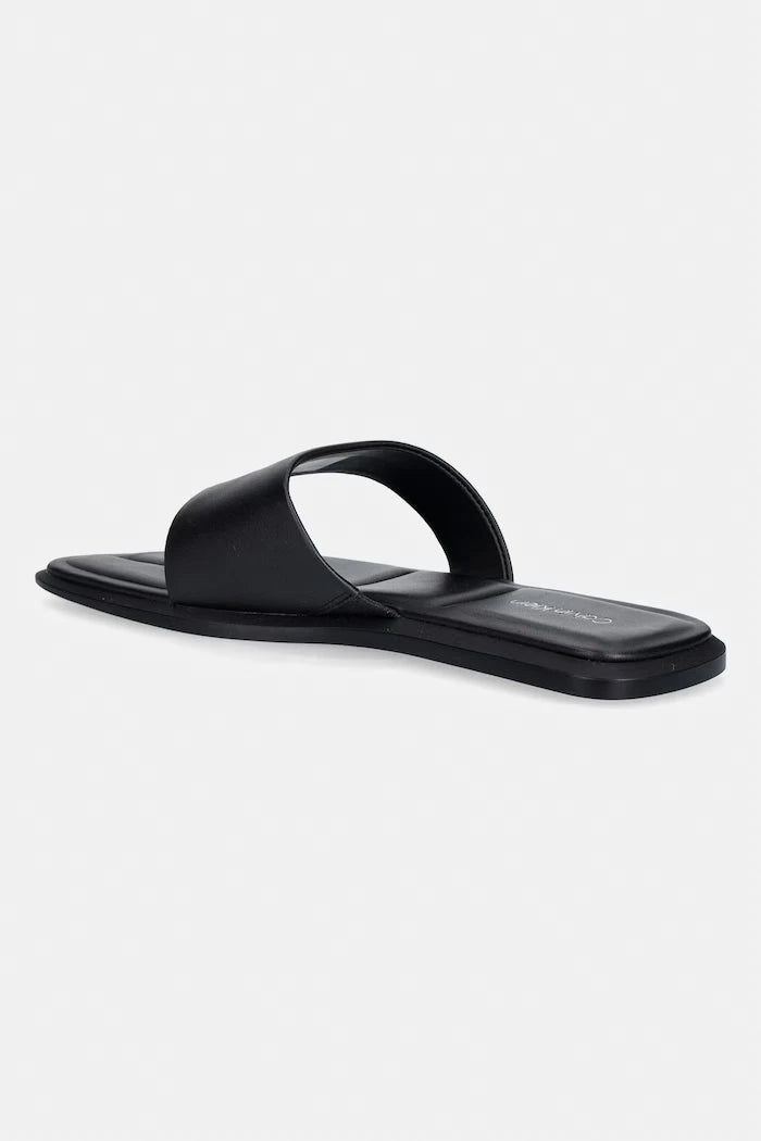 Calvin Klein джапанки дамски от кожа FLAT SANDAL THONG LTH
