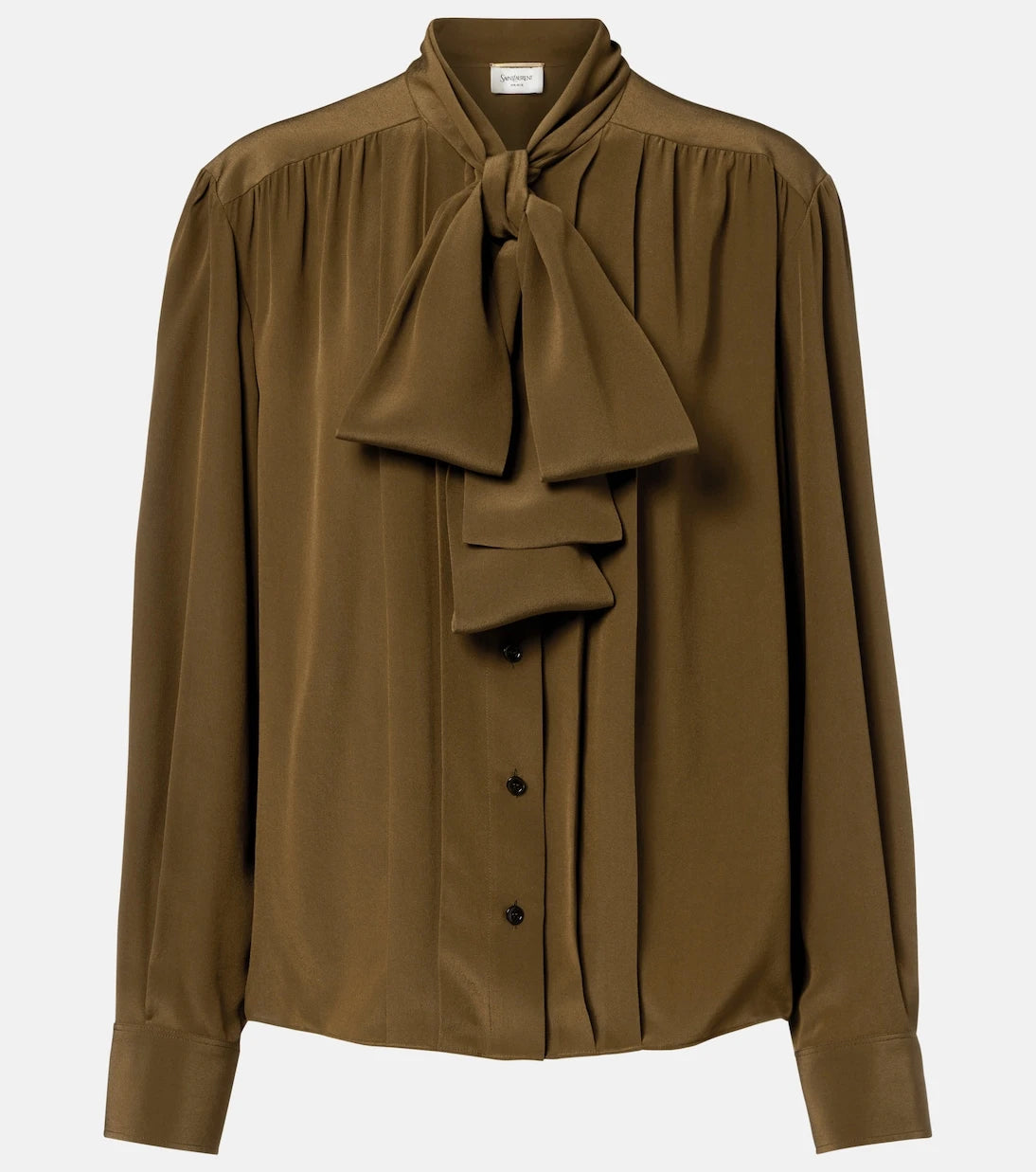 Saint Laurent - Tie-neck silk crêpe de chine blouse