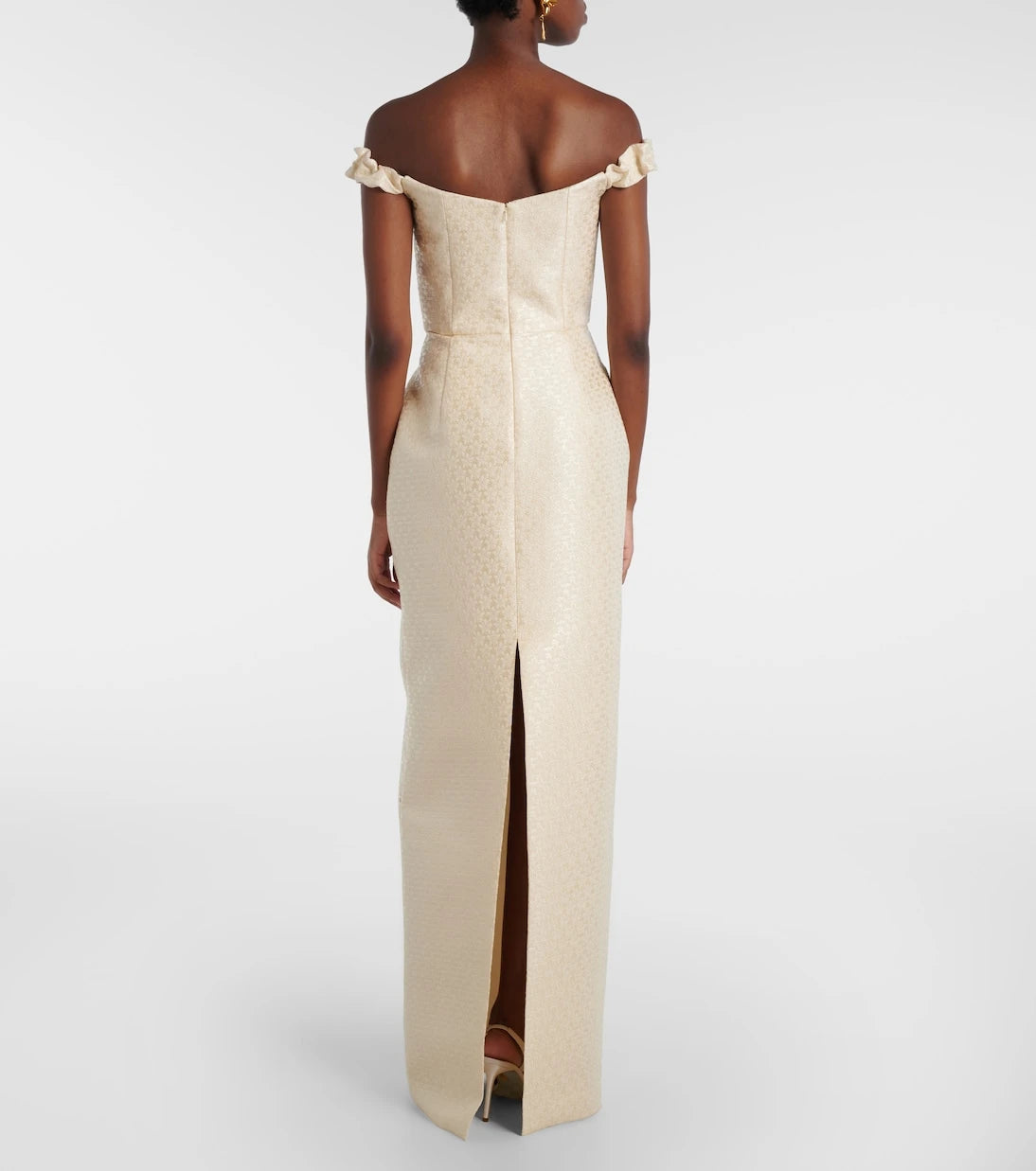 Markarian - Bridal Yolanda brocade off-shoulder gown