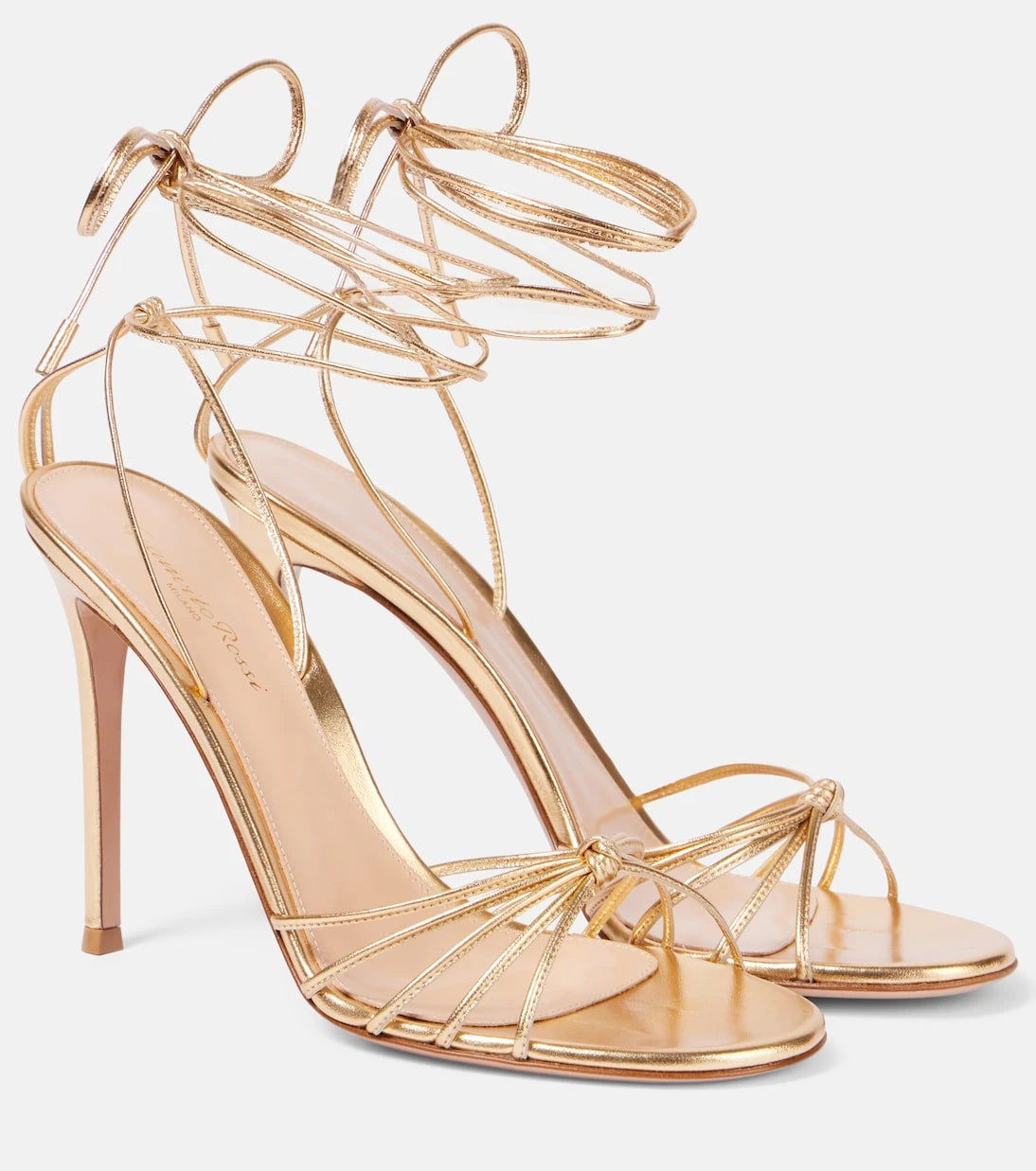 Gianvito Rossi - 105 metallic leather sandals