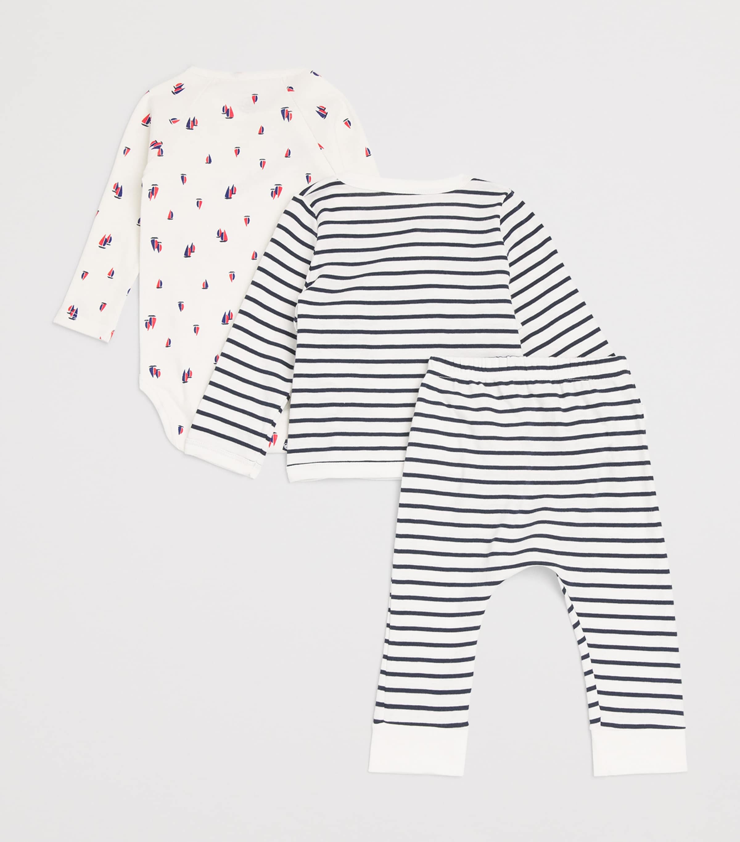 Petit Bateau Nautical Bodysuit, Top and Leggings Set (1-18 Months)