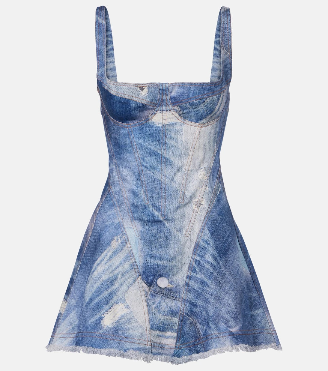 Roberto Cavalli - Faded denim minidress