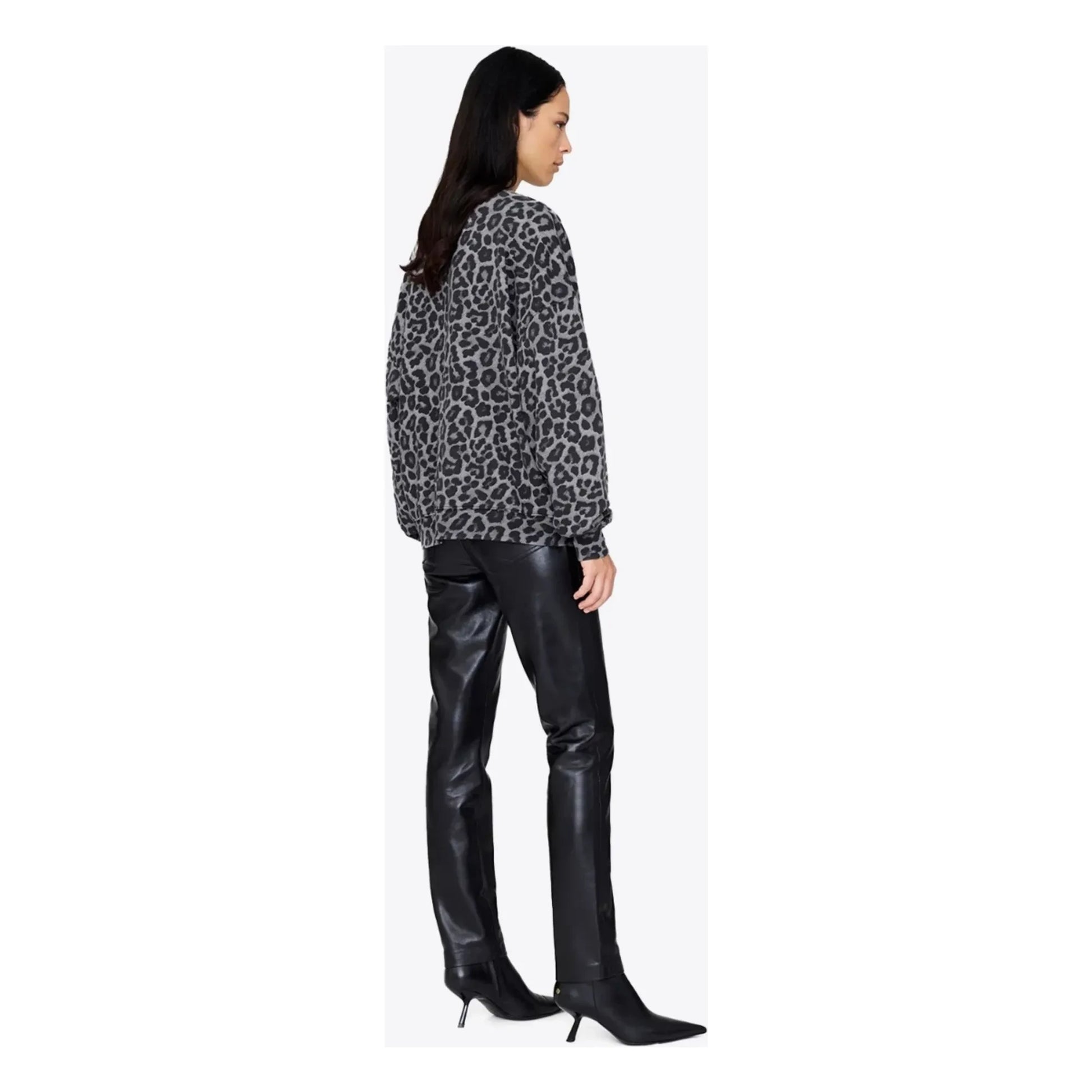 Anine Bing - Miles Leopard sweatshirt | Brown