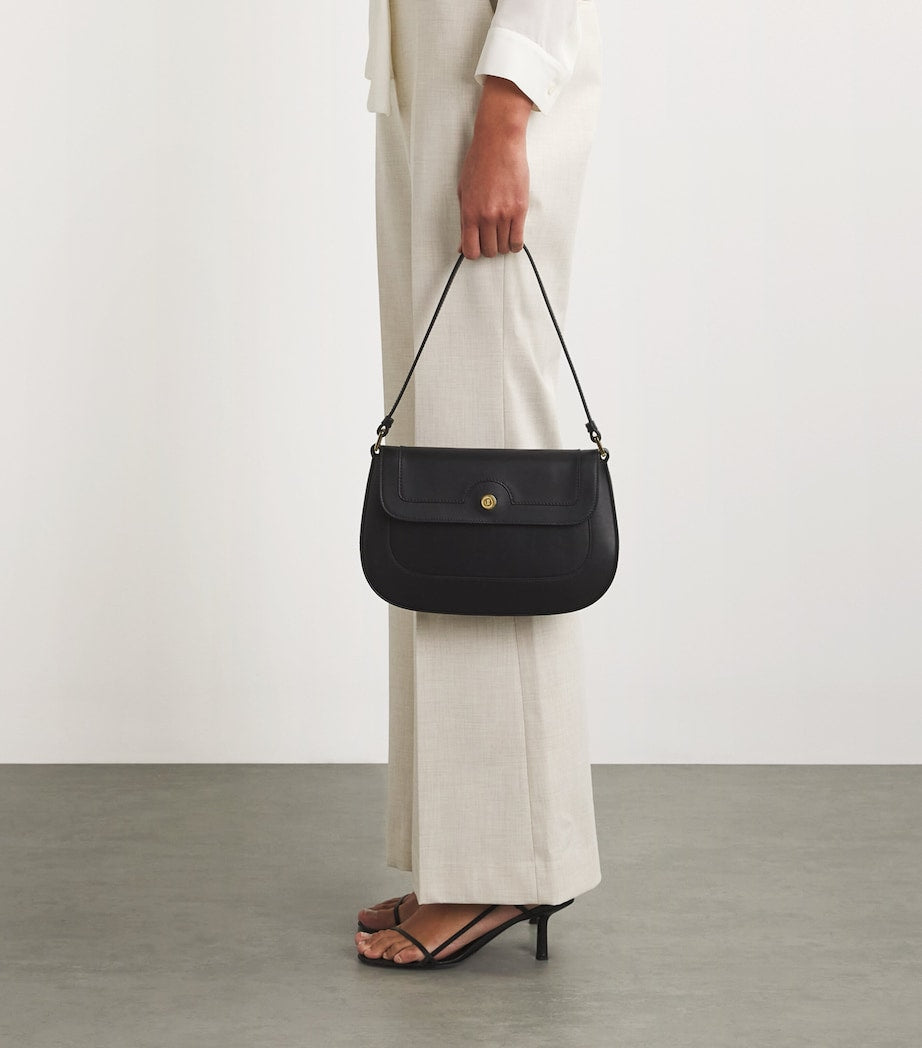 Black Leather Shoulder Bag