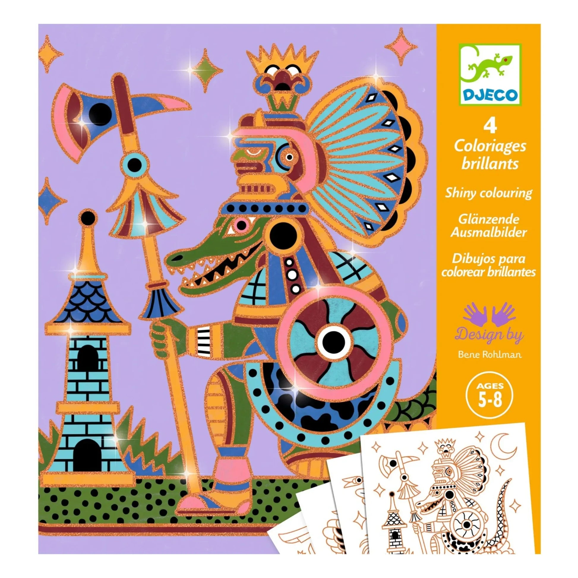 Djeco - Animal Warriors Colouring Pages