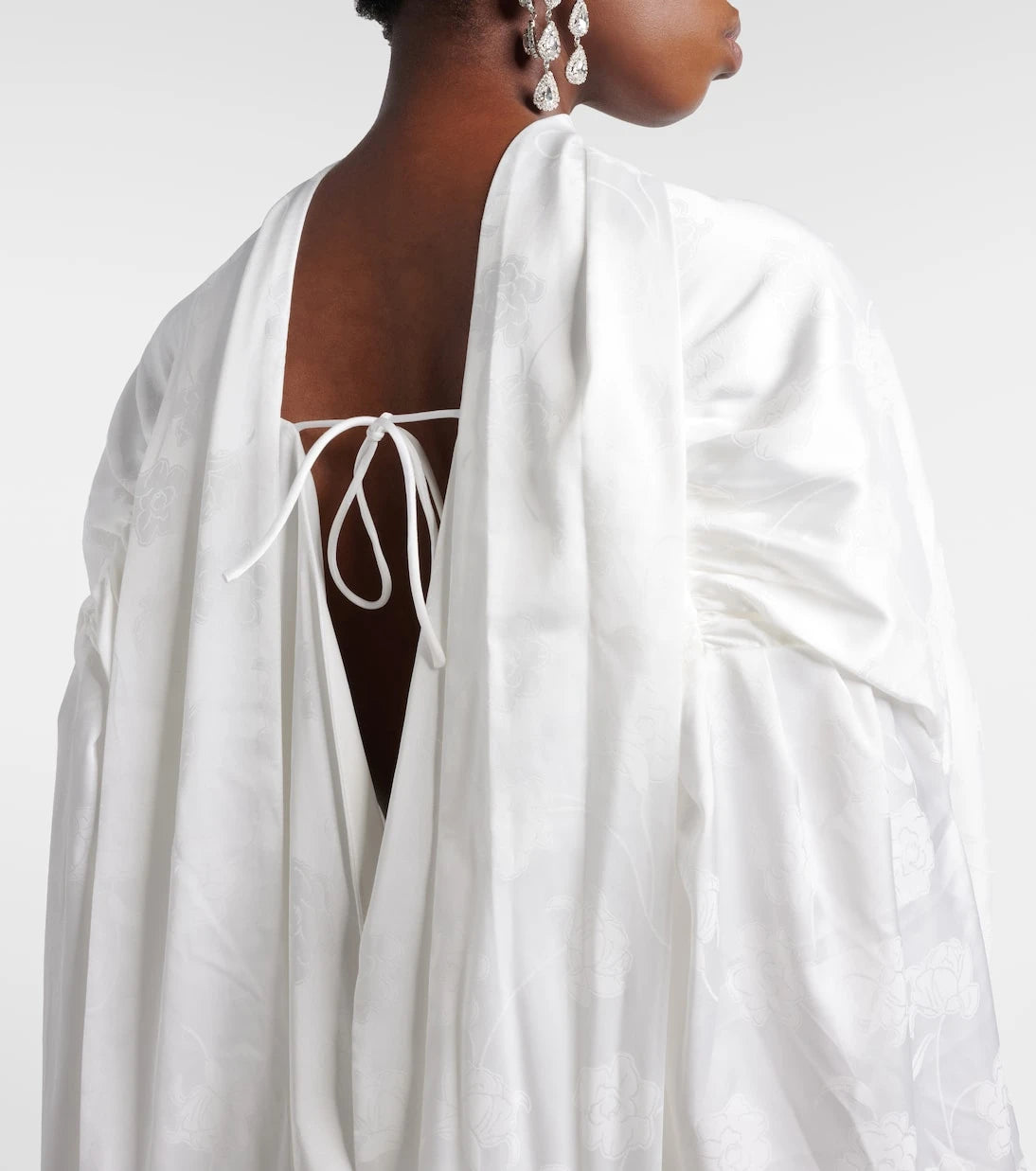 Rotate - Bridal scarf-detail satin minidress