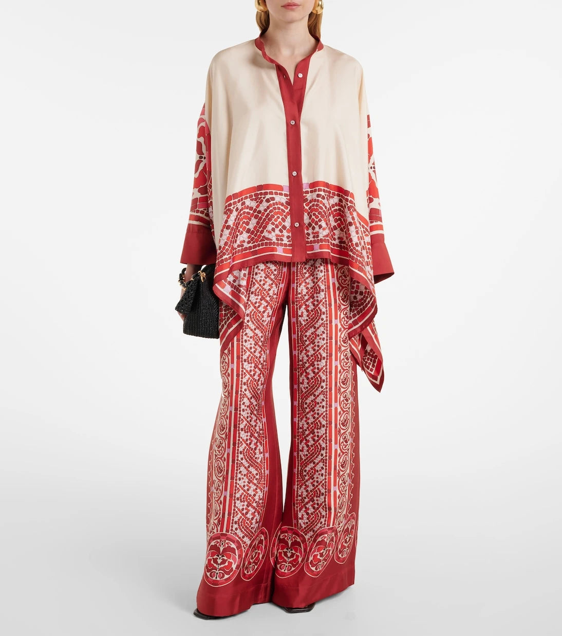 La DoubleJ - Foulard printed silk twill shirt