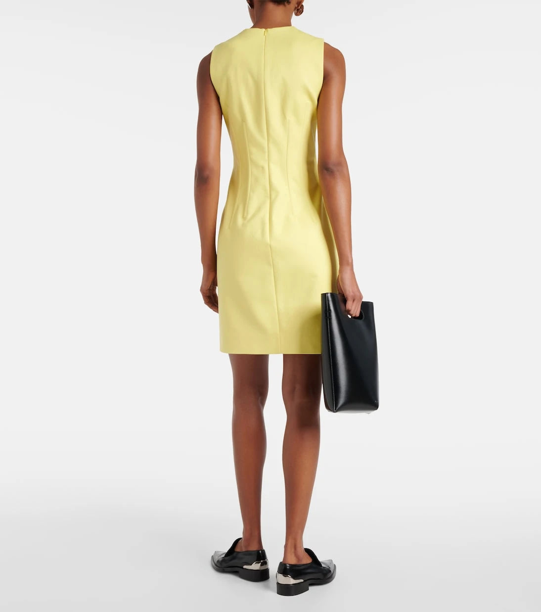 Sportmax - Crewneck cotton bustier dress