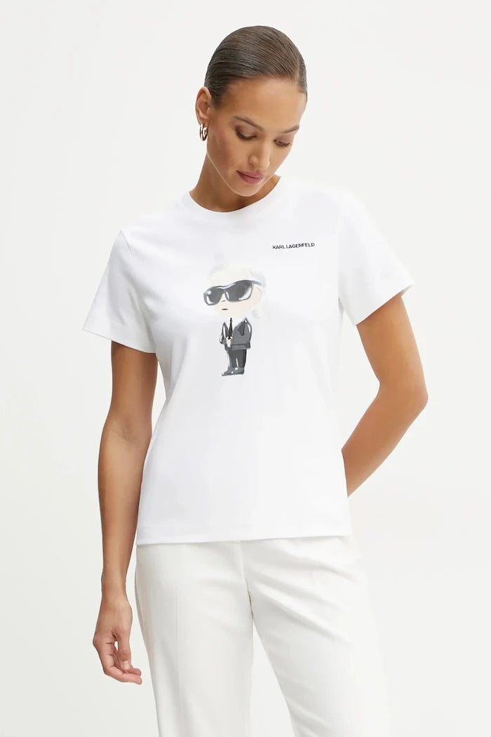 Karl Lagerfeld IKON AQUARELLE Pamuklu Tişört