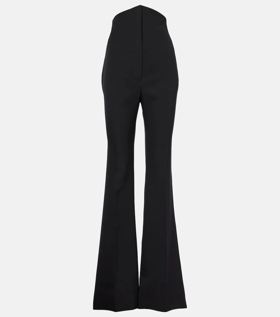 McQueen - High-rise wool flared pants