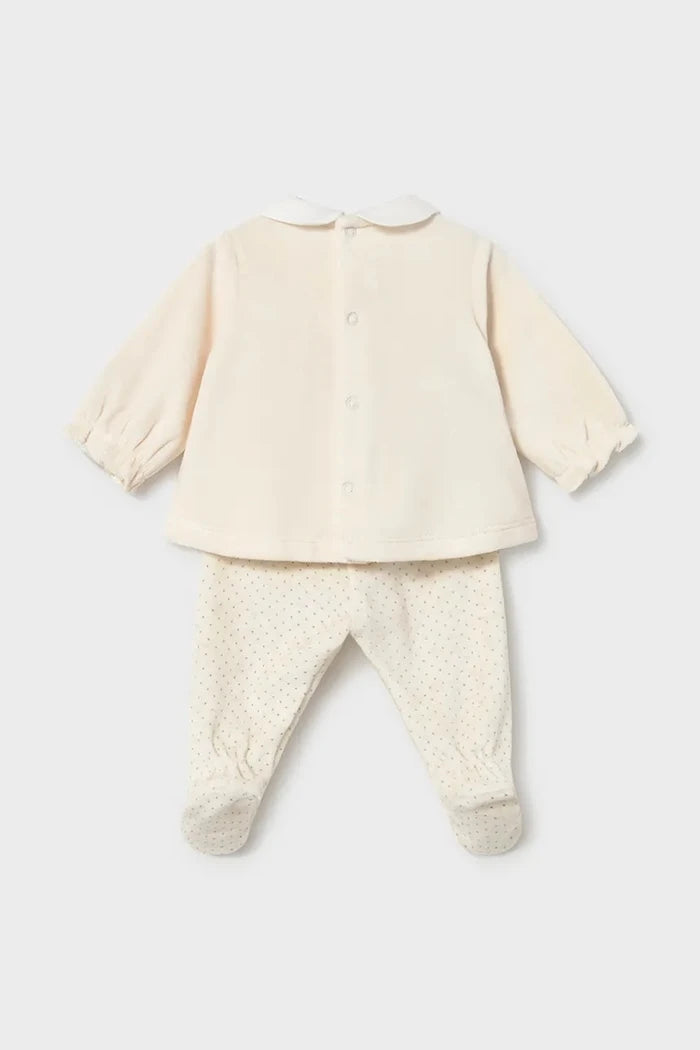Mayoral Newborn комплект за бебе от кадифе