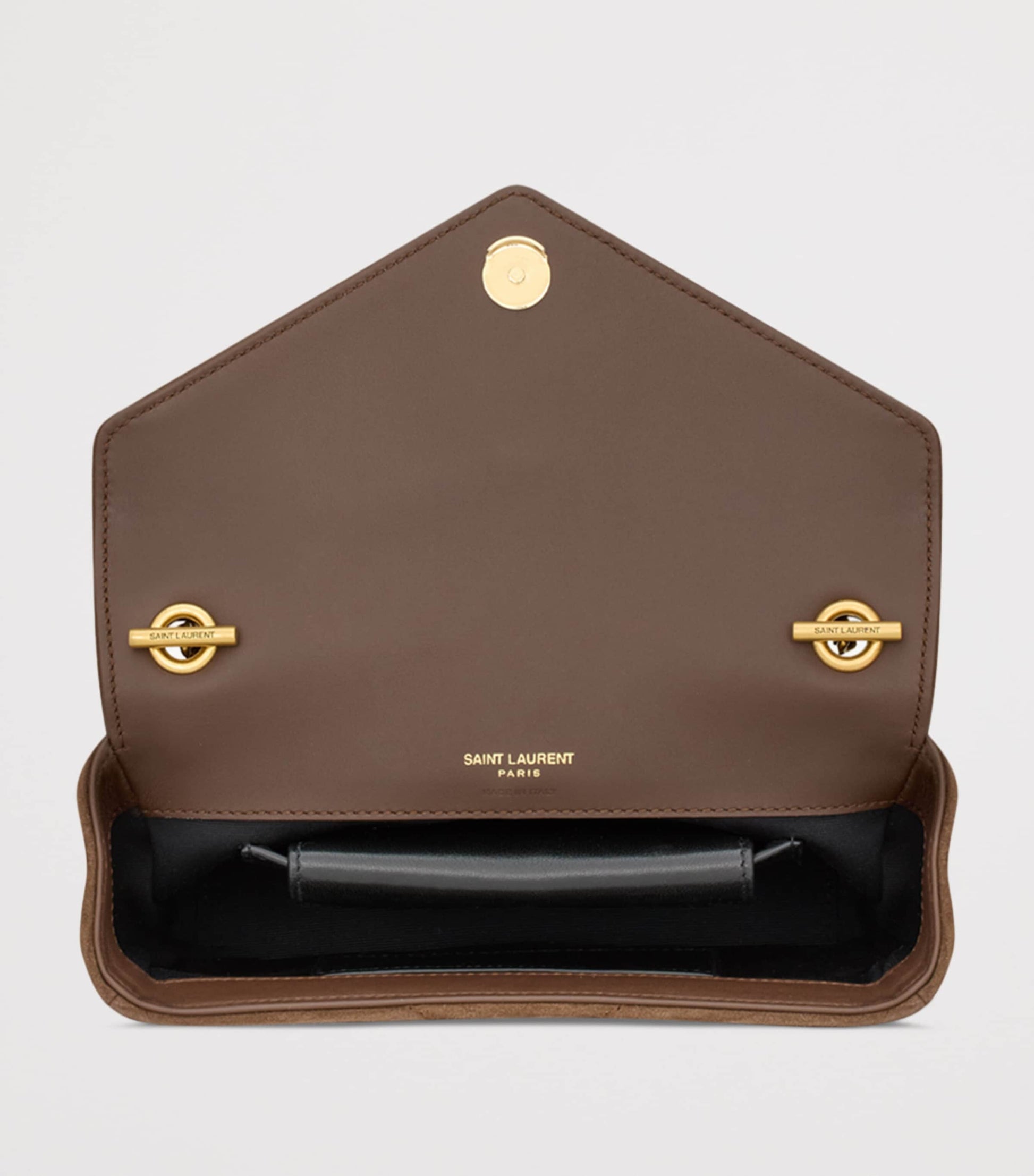 Saint Laurent Brown Mini Loulou Shoulder Bag