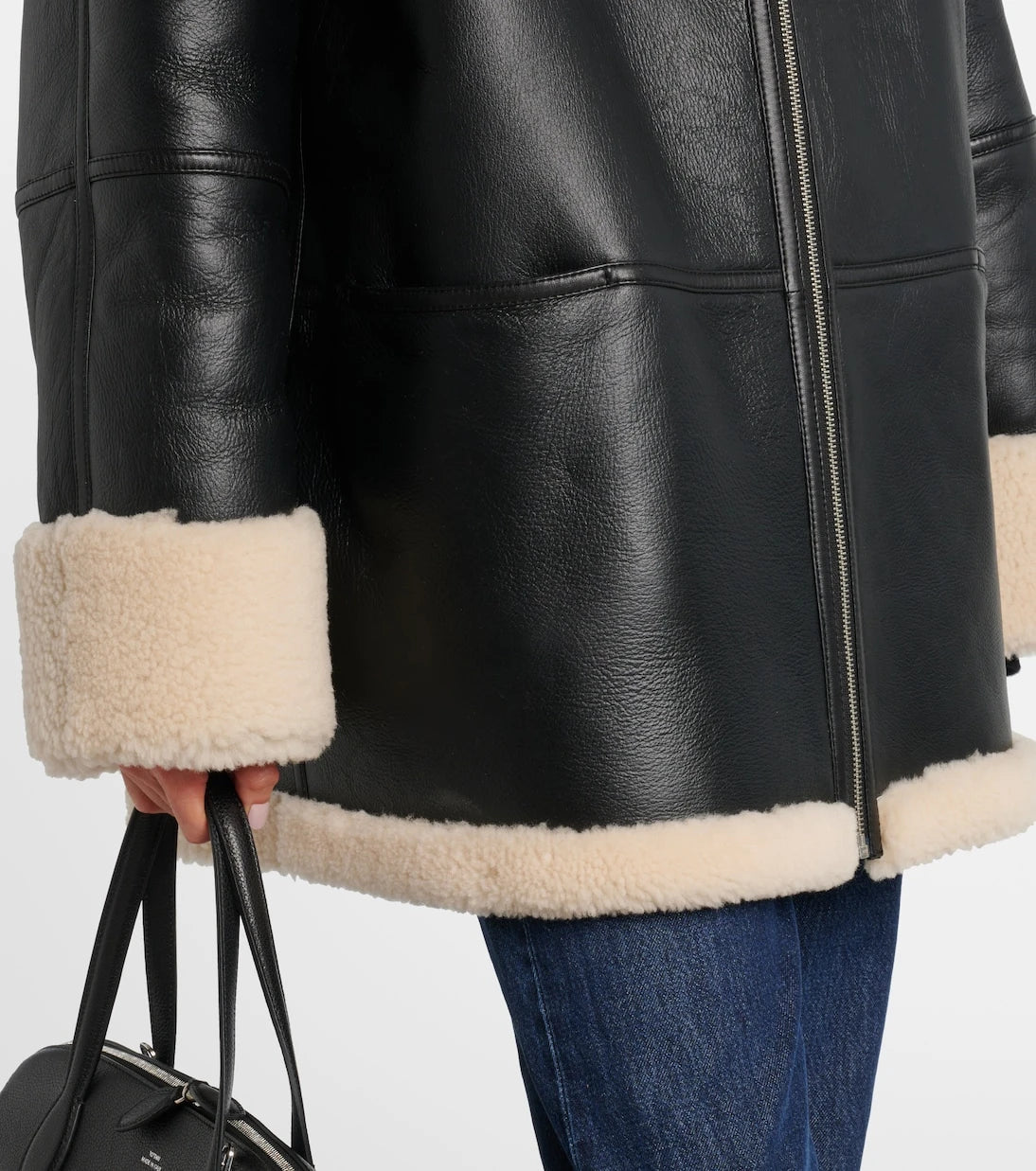 Toteme - Oversized shearling jacket
