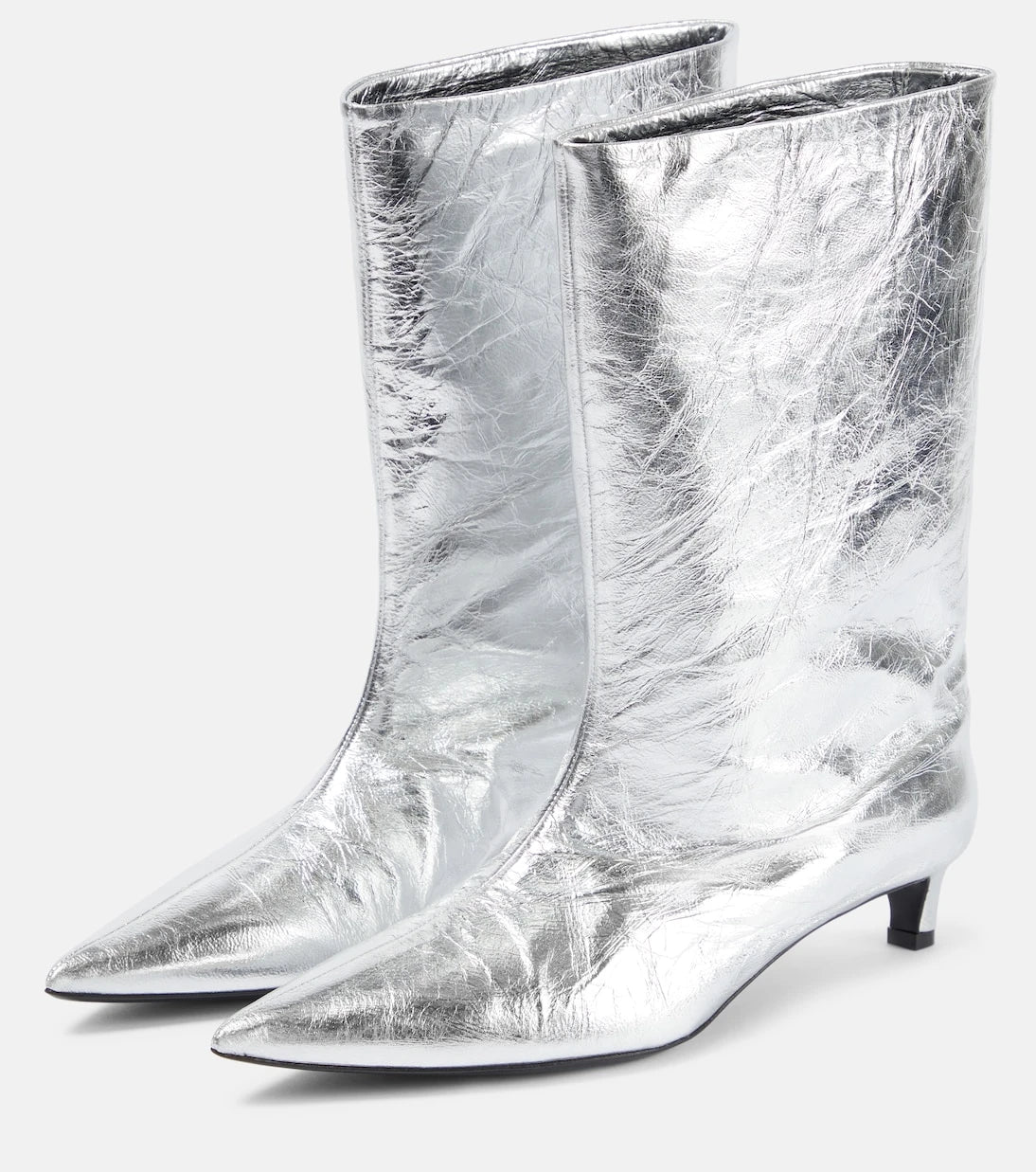 Jil Sander - Metallic leather ankle boots