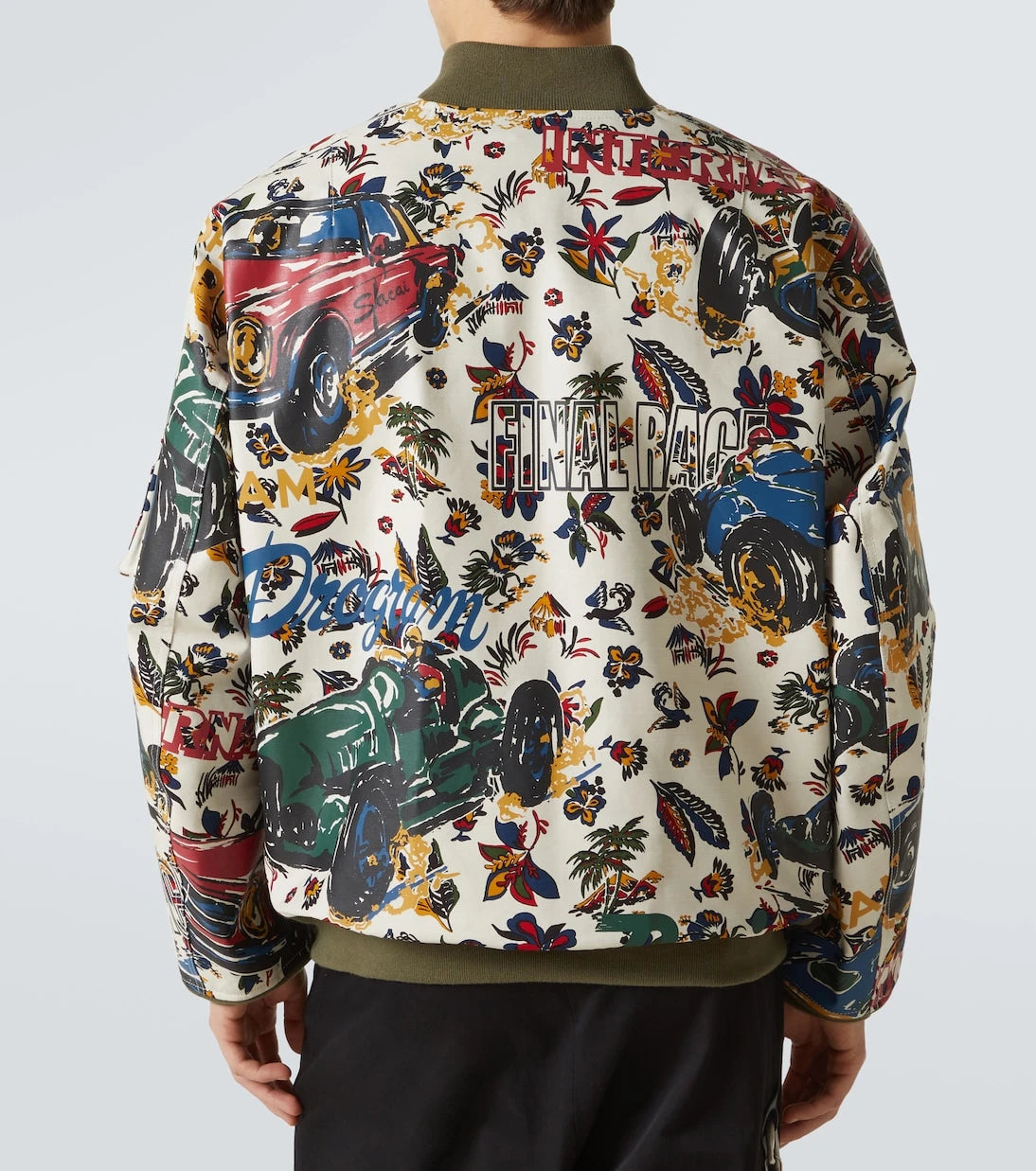 Sacai - Printed cotton bomber jacket