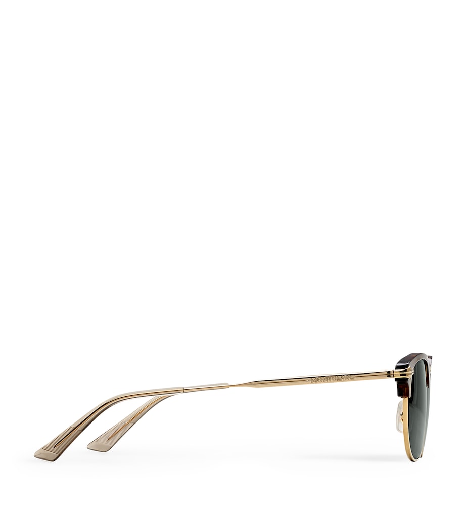 Montblanc Gold Metal Clubmaster Sunglasses