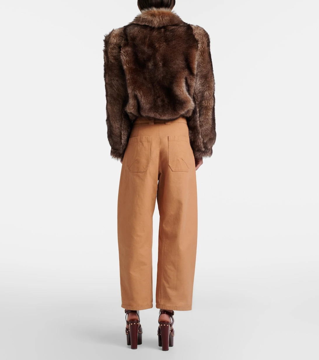 Chloé - Cropped barrel-leg pants