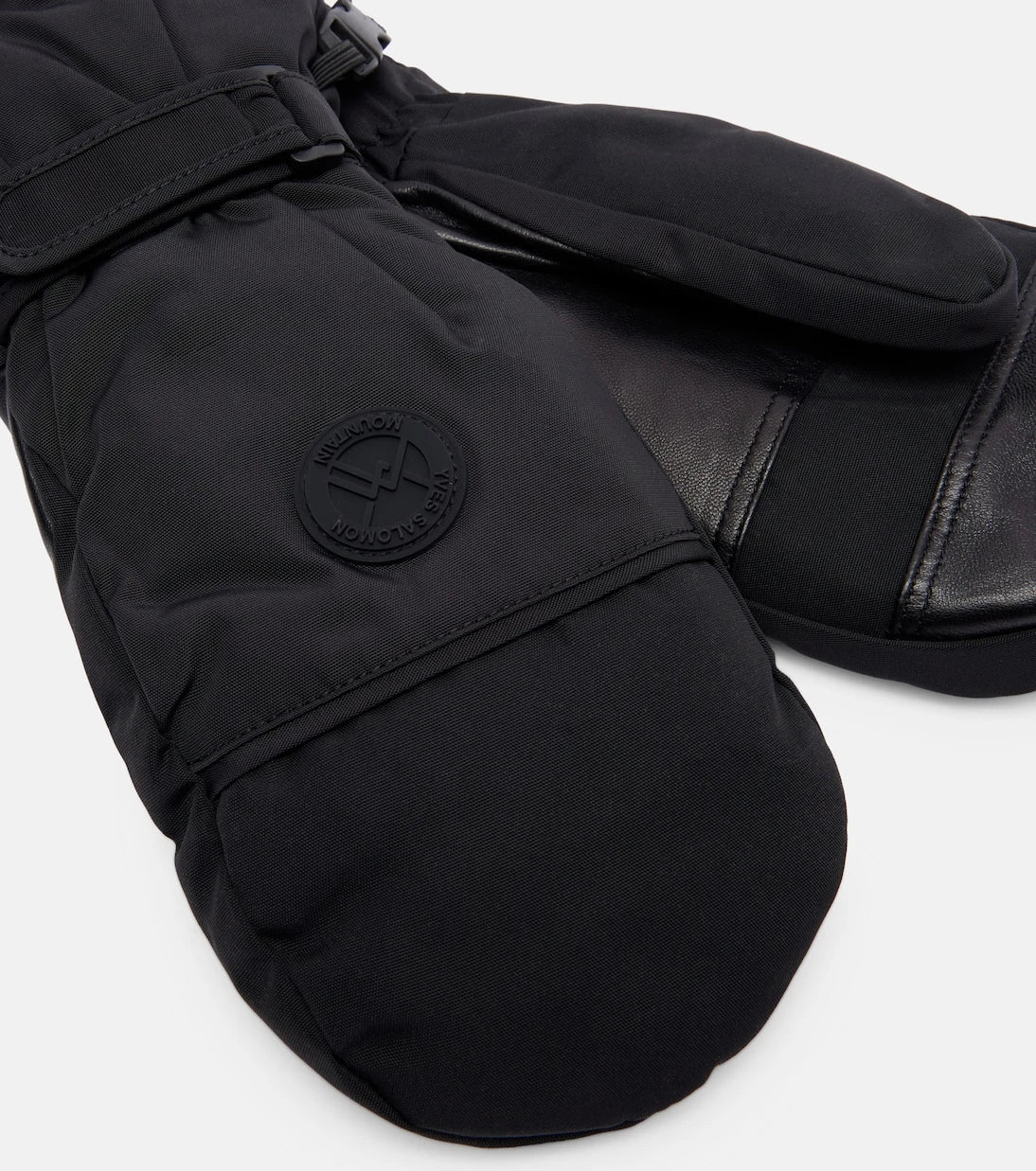 Yves Salomon - Leather-trimmed mittens