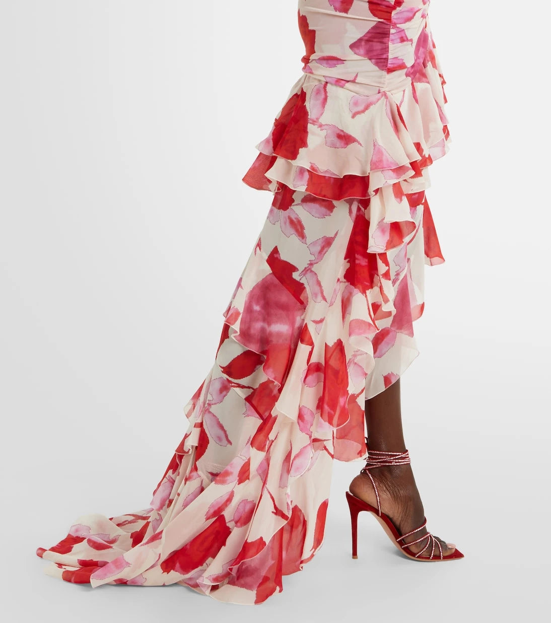 Blumarine - Georg ruffled asymmetric maxi dress