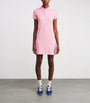 Pink Cotton Mesh Polo Dress