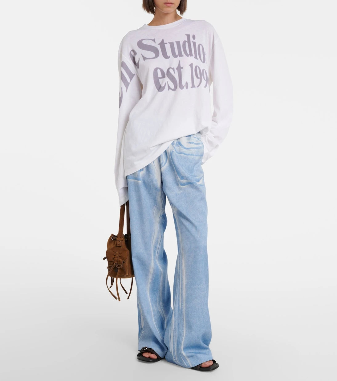 Acne Studios - Printed wide-leg pants