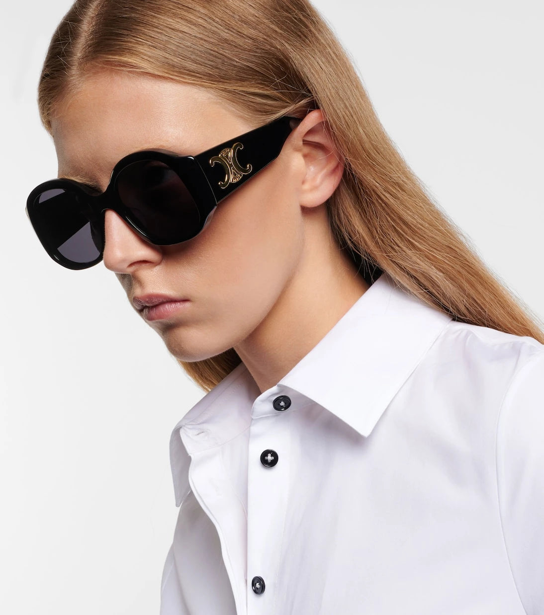 Celine Eyewear - نظارة شمسية Maxi Triomphe مستديرة
