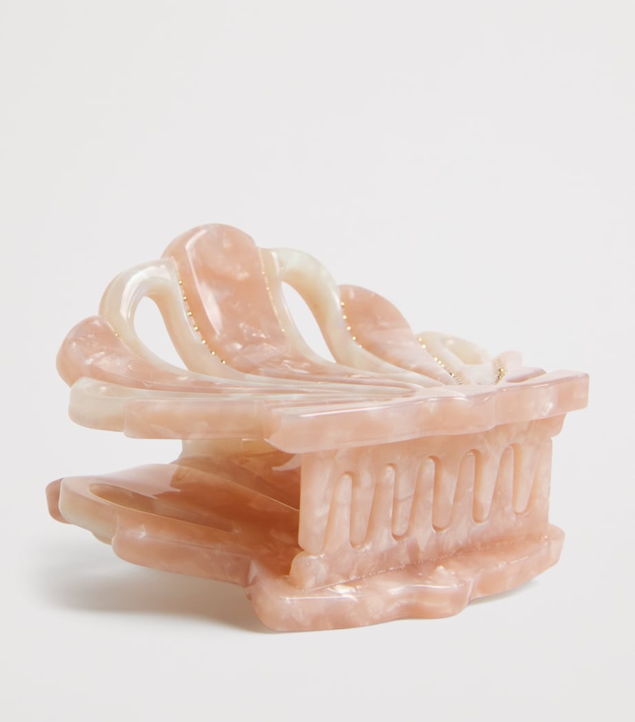Pink Acetate Shell Clasp Hair Clip