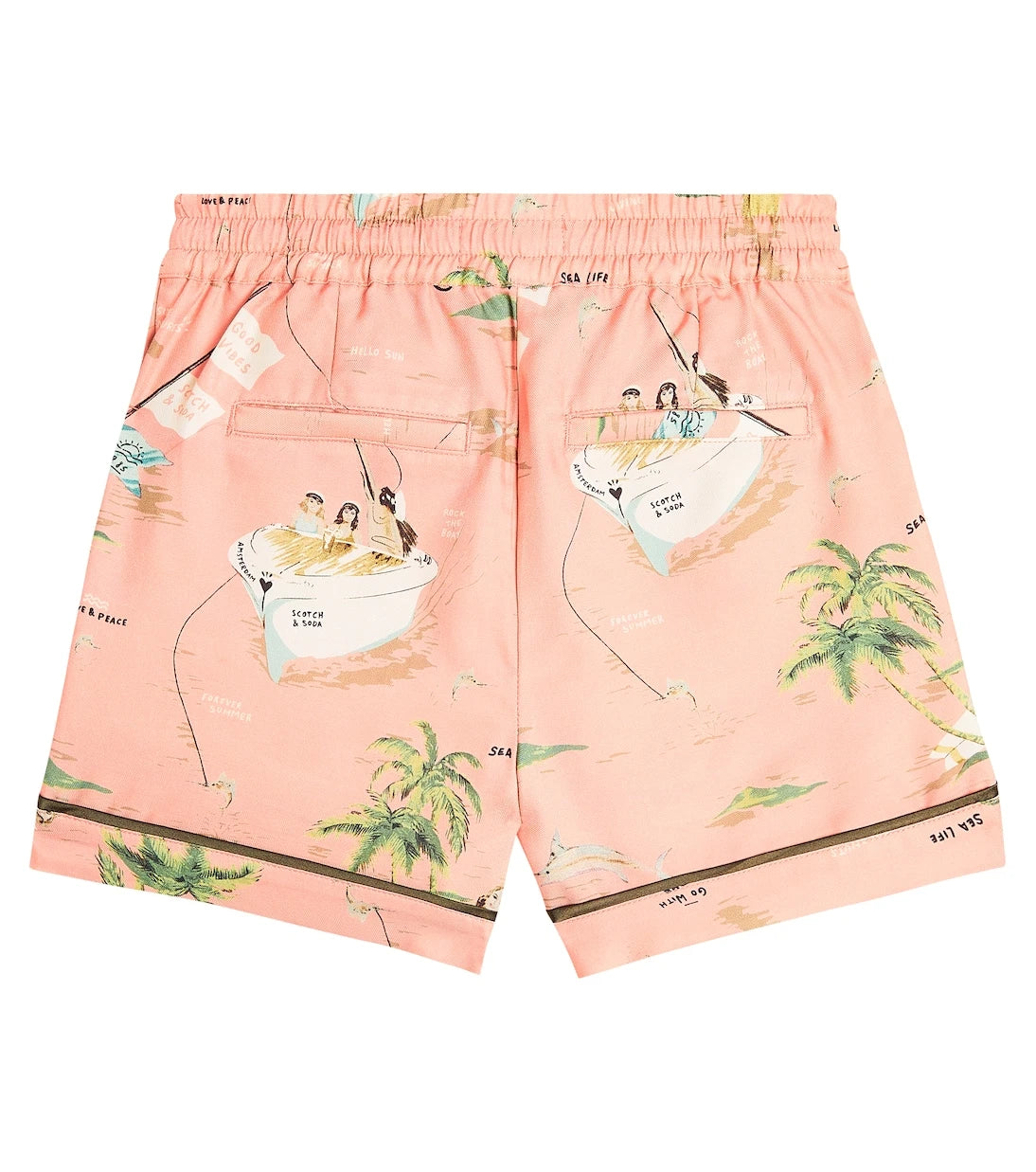 Scotch & Soda Kids - Printed mid-rise shorts