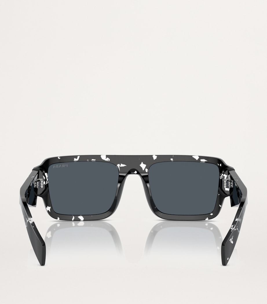 Prada Tortoiseshell Acetate Symbole Sunglasses