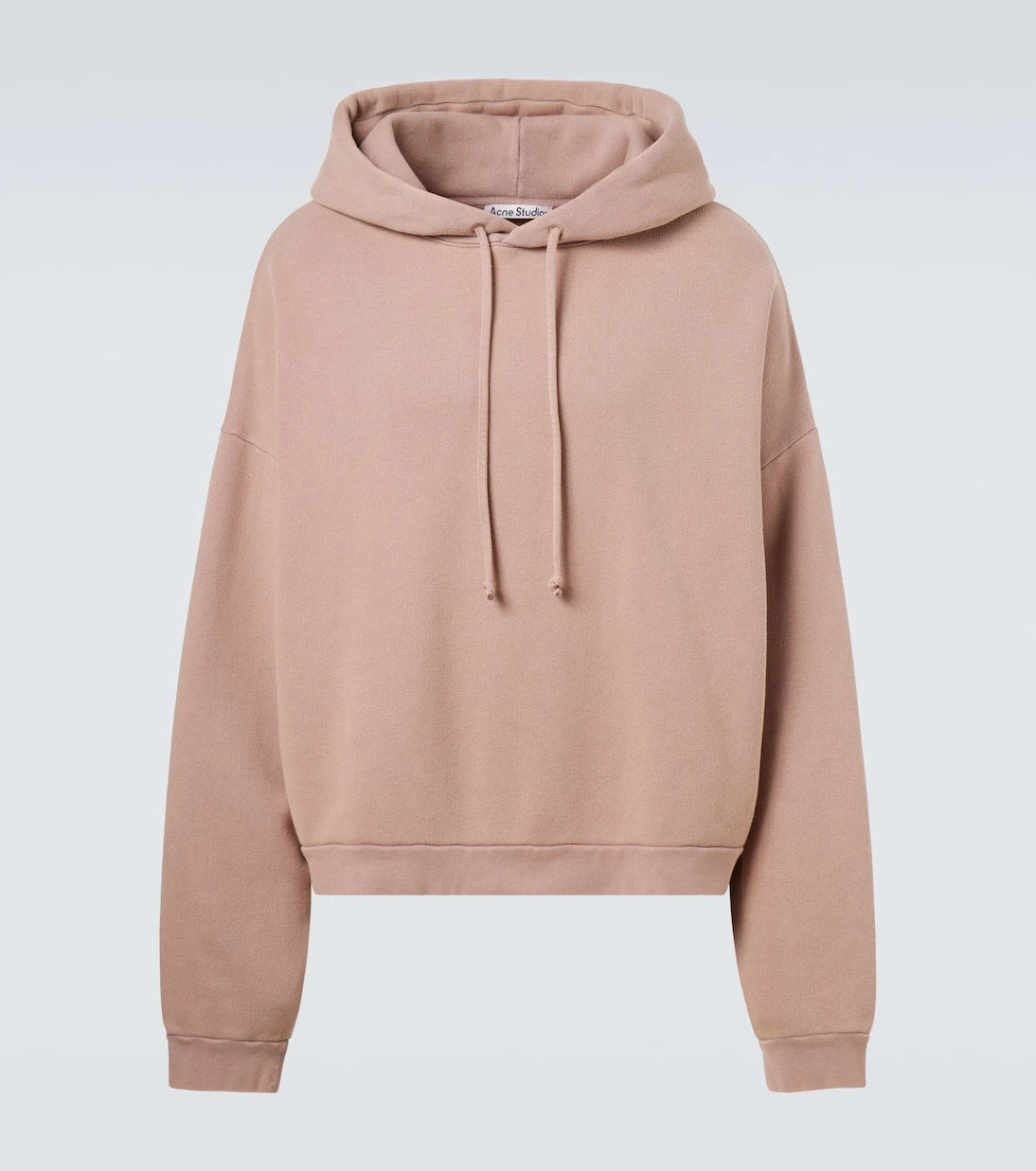 Acne Studios - سترة بغطاء رأس قطنية بشعار